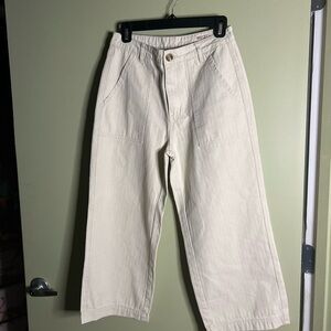 Wishlist Women's Light Tan Cropped Jeans